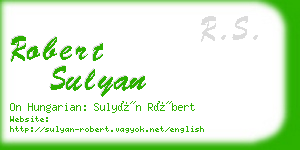 robert sulyan business card